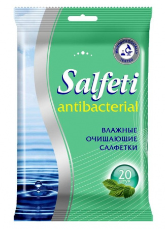 Салфетки влажные Salfeti антибактериальные 20 шт.